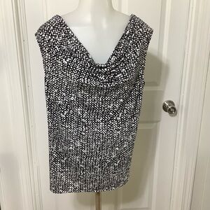Ellen Tracy  blouse Elegant Black and White Women's Top size 1X